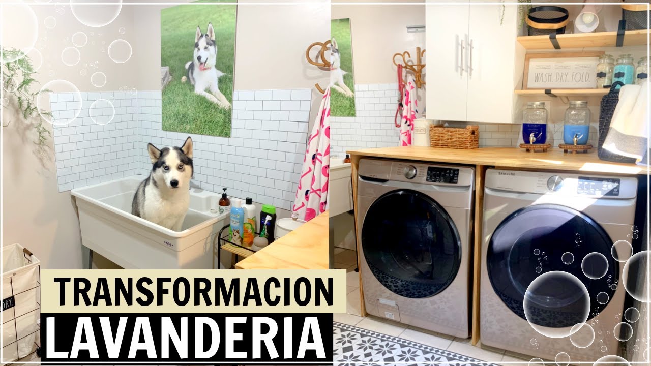 TRANSFORMACION de la LAVANDERIA ! QUE CAMBIO No vas a creer COMO ERA ANTES✨DIY Laundry Room Makeover
