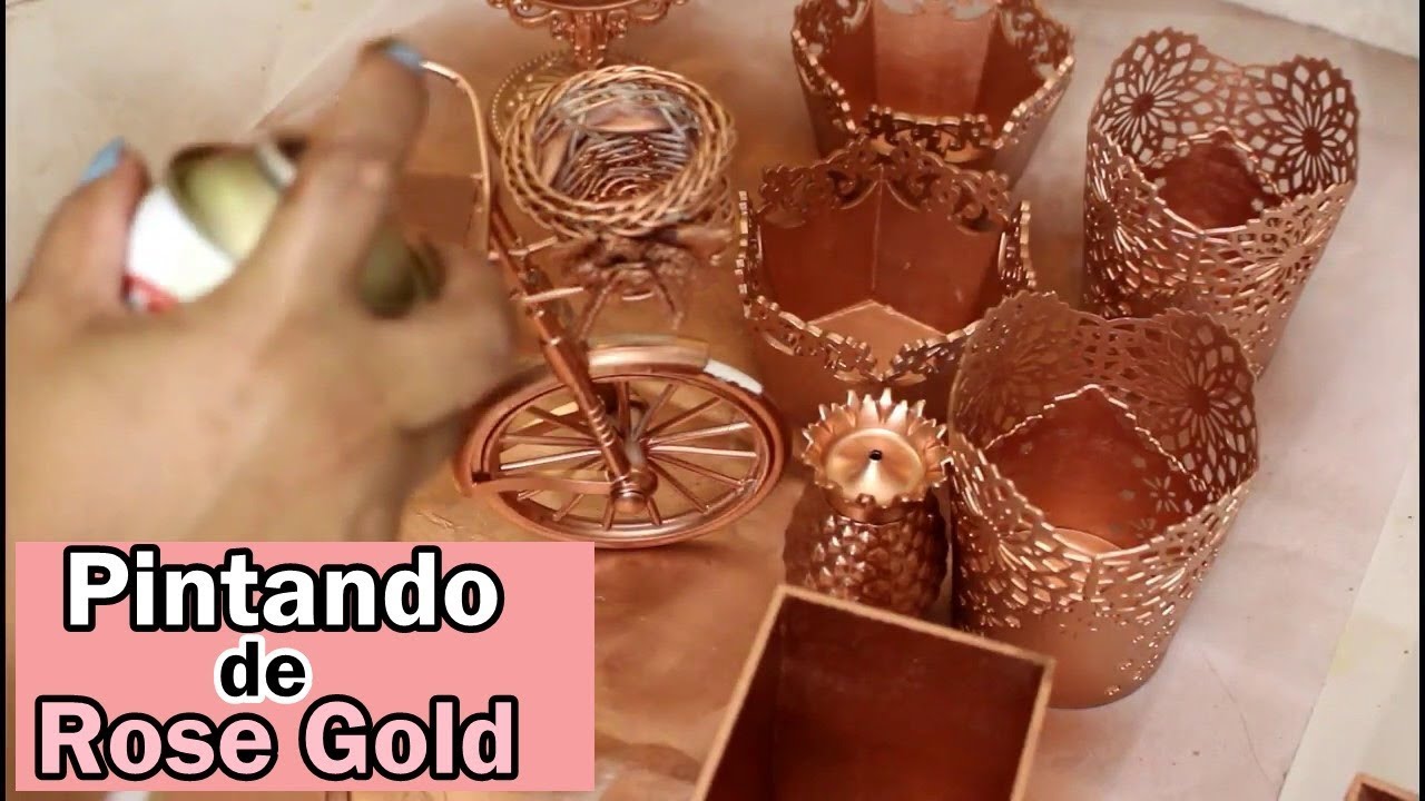 Pintando de rosê Gold Objetos de decoração |Tumblr