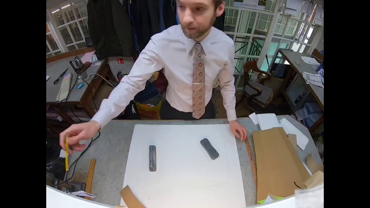 Cutting a bespoke shirt