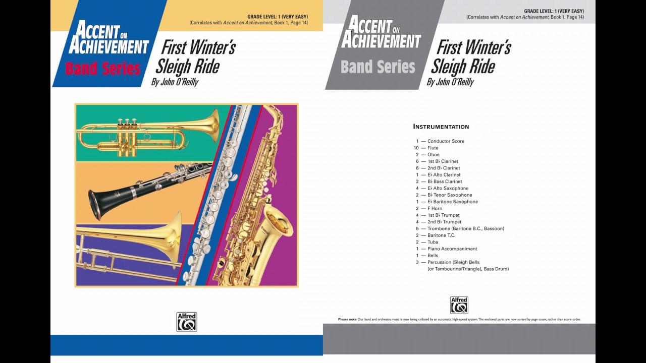 First Winter's Sleigh Ride, Arr. John O'Reilly – Score & Sound