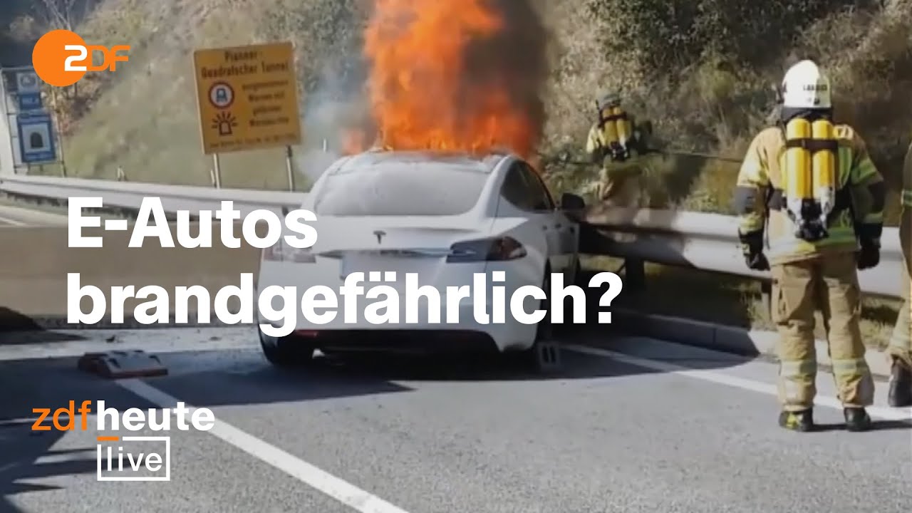 Brandgefahr: So unterscheiden sich E-Autos und Verbrenner | ZDFheute live
