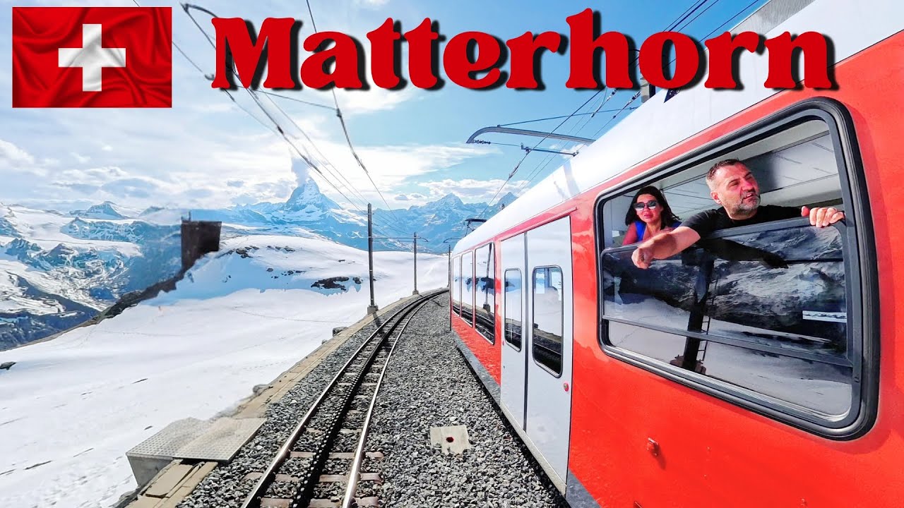 Am urcat din ZERMATT🇨🇭cu trenul GORNERGRAT la poalele Vârfului MATTERHORN. Gara aflată la 3.089 m.