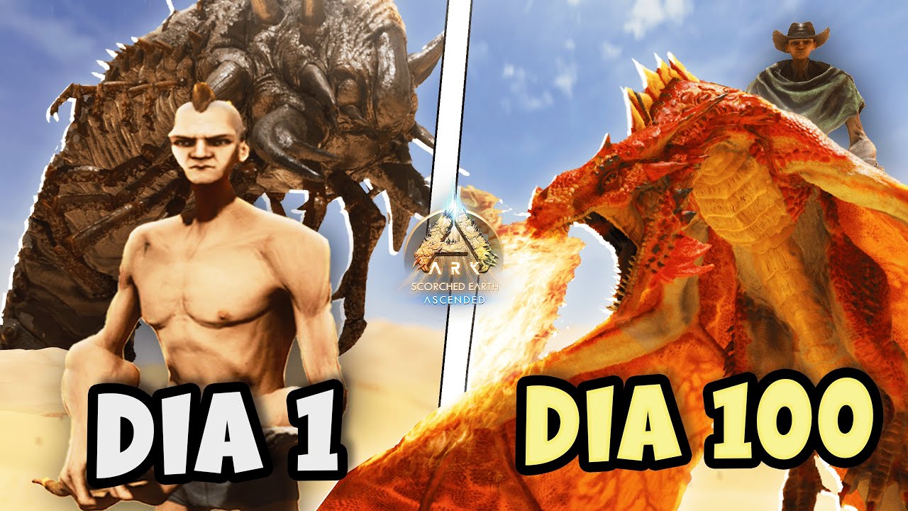 Sobrevivi 100 dias no ARK Scorched Earth Ascended