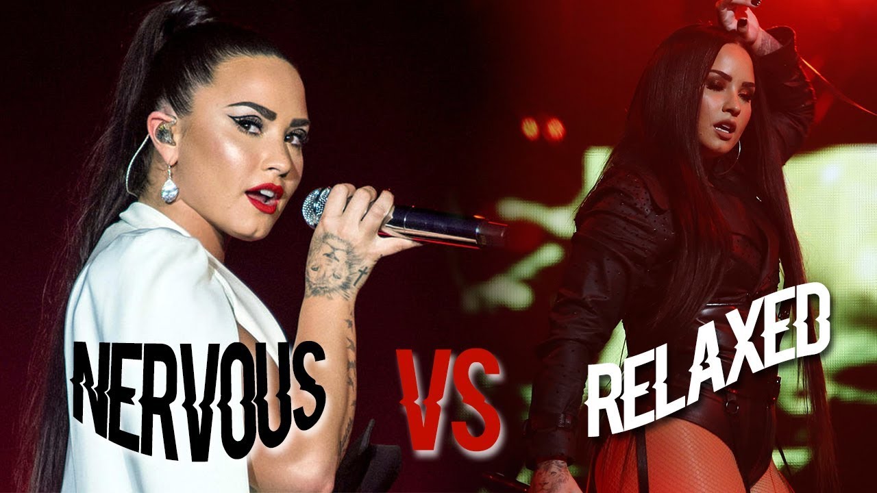 Demi Lovato - Nervous vs Relaxed vocals (Live)!