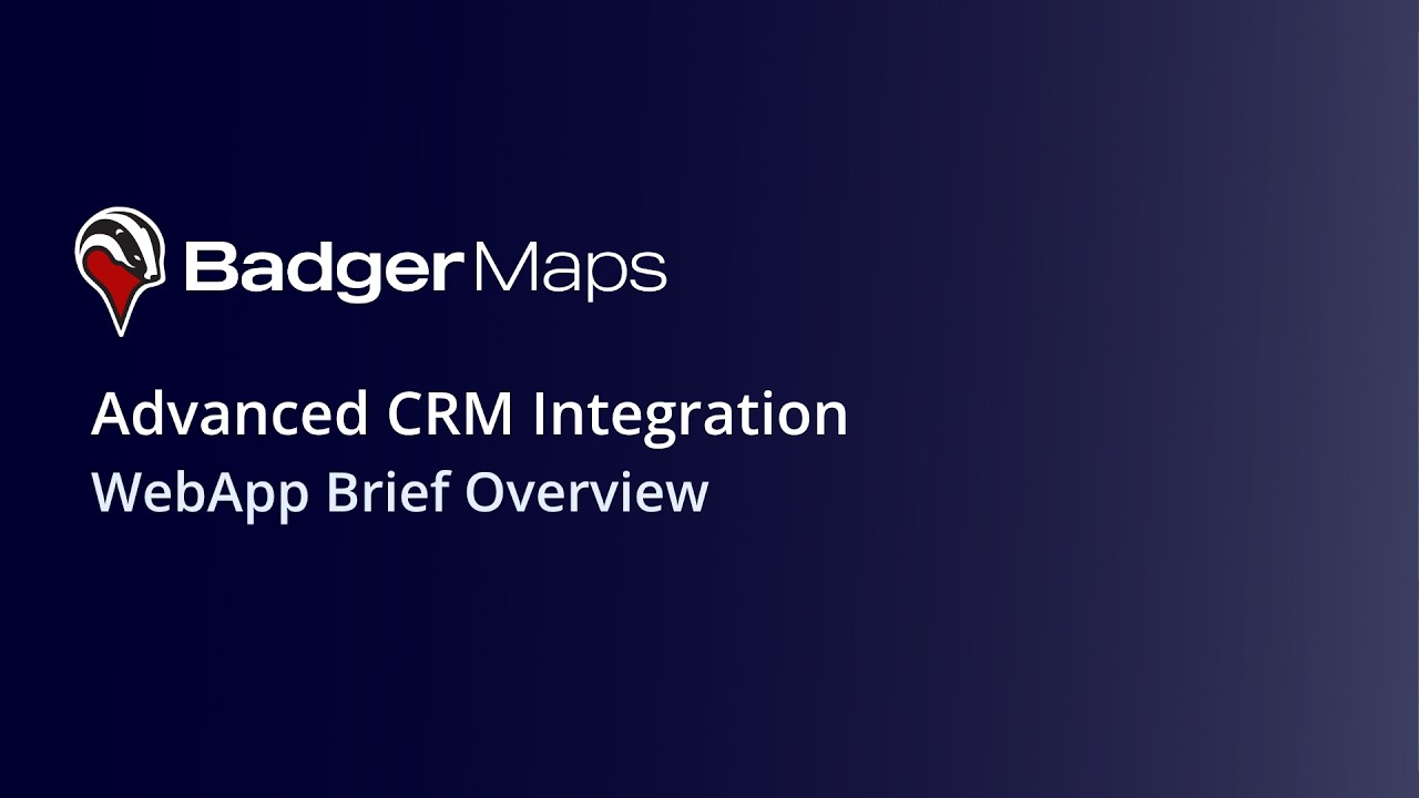 Badger Maps - Advanced CRM Integration (PC/Mac)