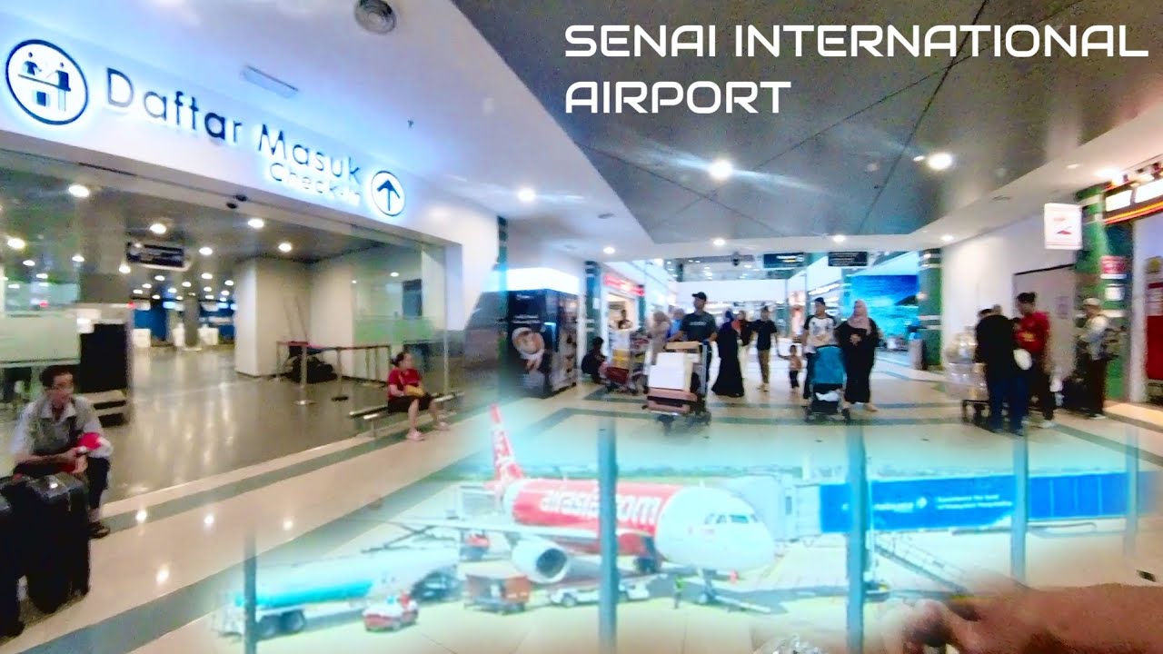 The Senai International Airport ; a full walk along / walk through video.