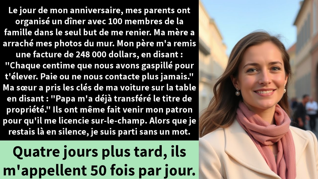 Le jour de mon anniversaire, mes parents ont organisé un dîner avec 100 membres de la famille dans
