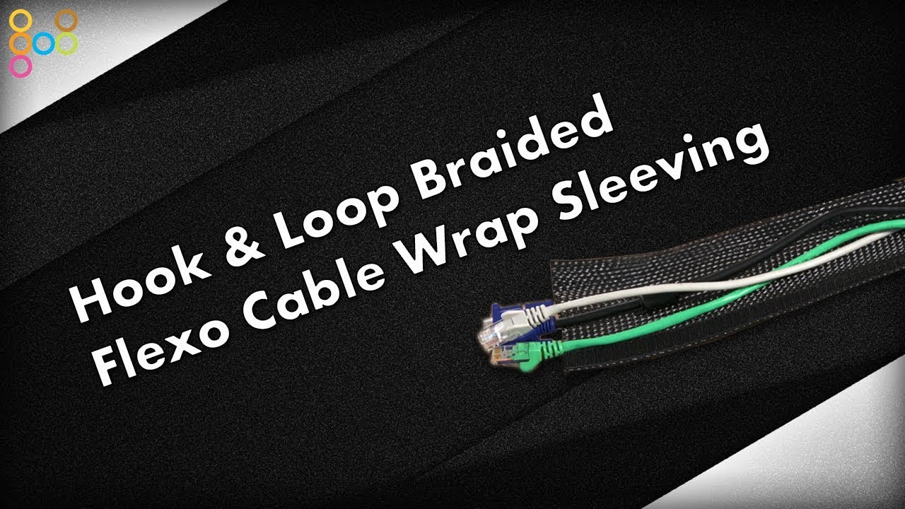Hook & Loop Braided Flexo Cable Wrap Sleeving