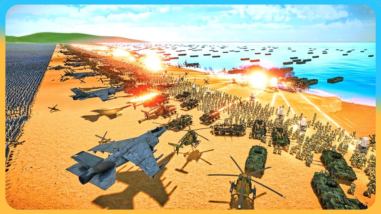 6 MILLION Khorne Army Landing vs HUMANITY ARMY - Ultimate Epic Battle Simulator 2 UEBS 2 (4K)