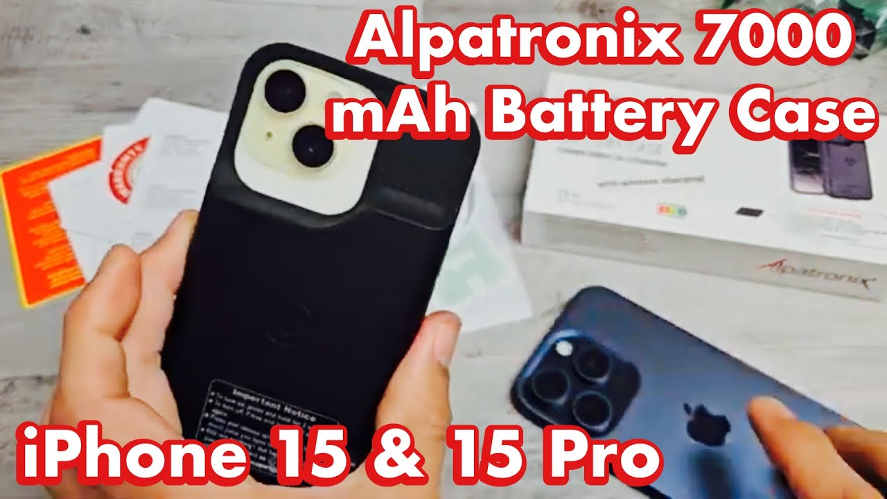 iPhone 15 / 15 Pro: 7000 mAh Battery Case w/ Wireless Charging Review (Alpatronix)