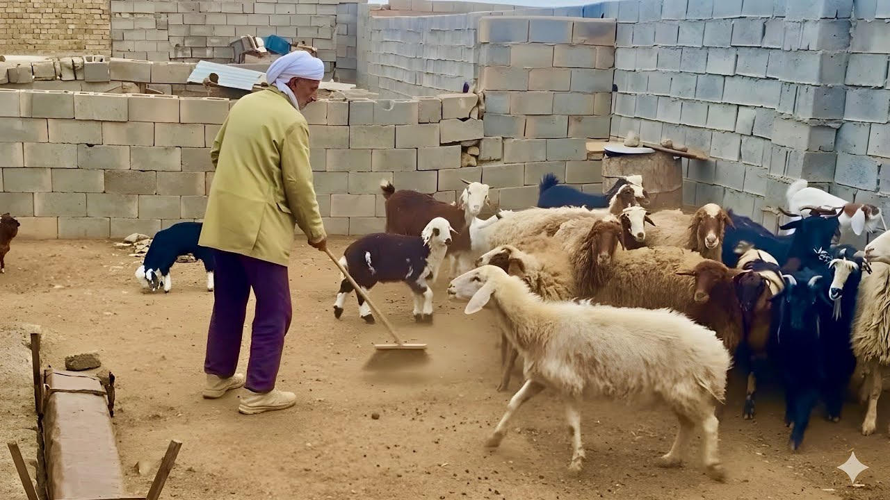 Grandpa Taking Care of His Sheep 🐑❤️ | Real Farm Life