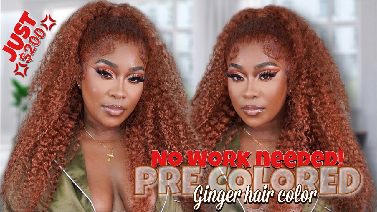 GINGER HAIR COLOR 😍| YOU NEED THIS $200 PRE COLORED WIG + DETAILED INSTALL FOR BEGINNERS! 🔥