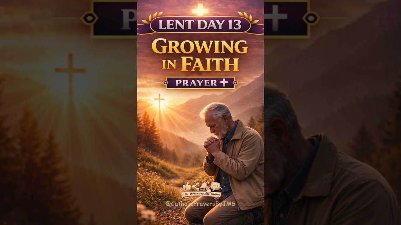 LENT DAY 13 — GROWING IN FAITH ✝️ #LentDay13 #GrowingInFaith #40DaysOfLent #catholicprayer