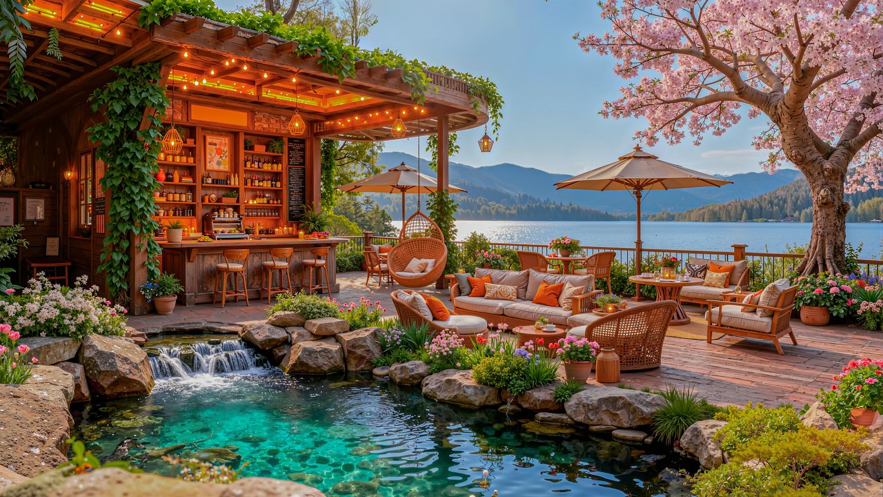 Lakeside Smooth Jazz Music | Relaxing Coffee Shop Jazz Music for Work & Study