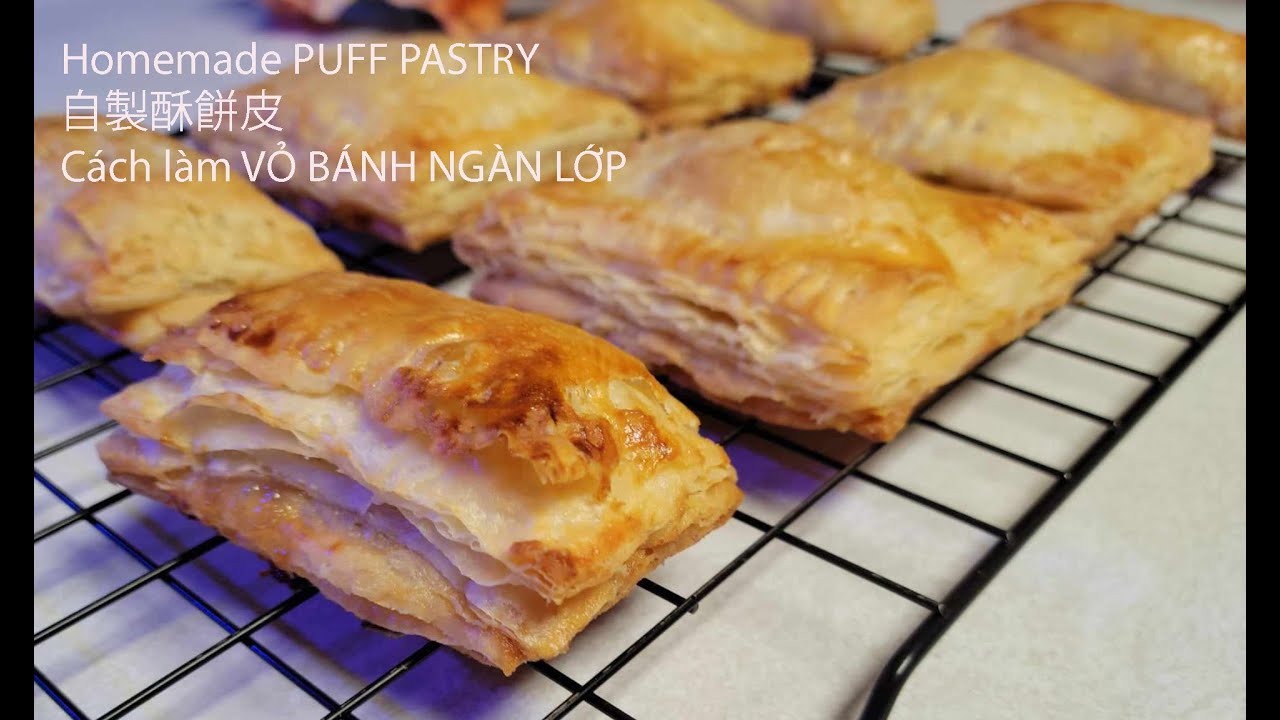PUFF PASTRY easy recipe ♦️酥餅皮 簡易做法 ♦️ Cách làm VỎ BÁNH NGÀN LỚP - Bánh Patiso Patechaud #puffpastry