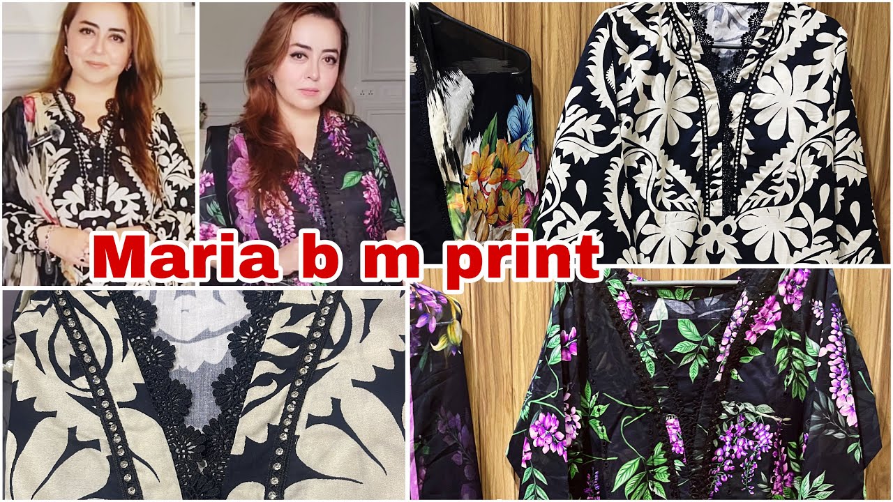 Maria B winter M prints Stitching