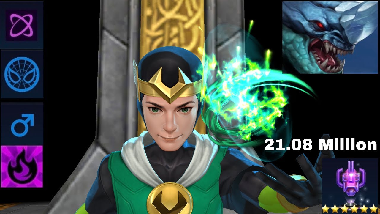 Loki 21.08 Million (Mighty Rage) | Universal Hero Male ABX Burn - Marvel Future Fight