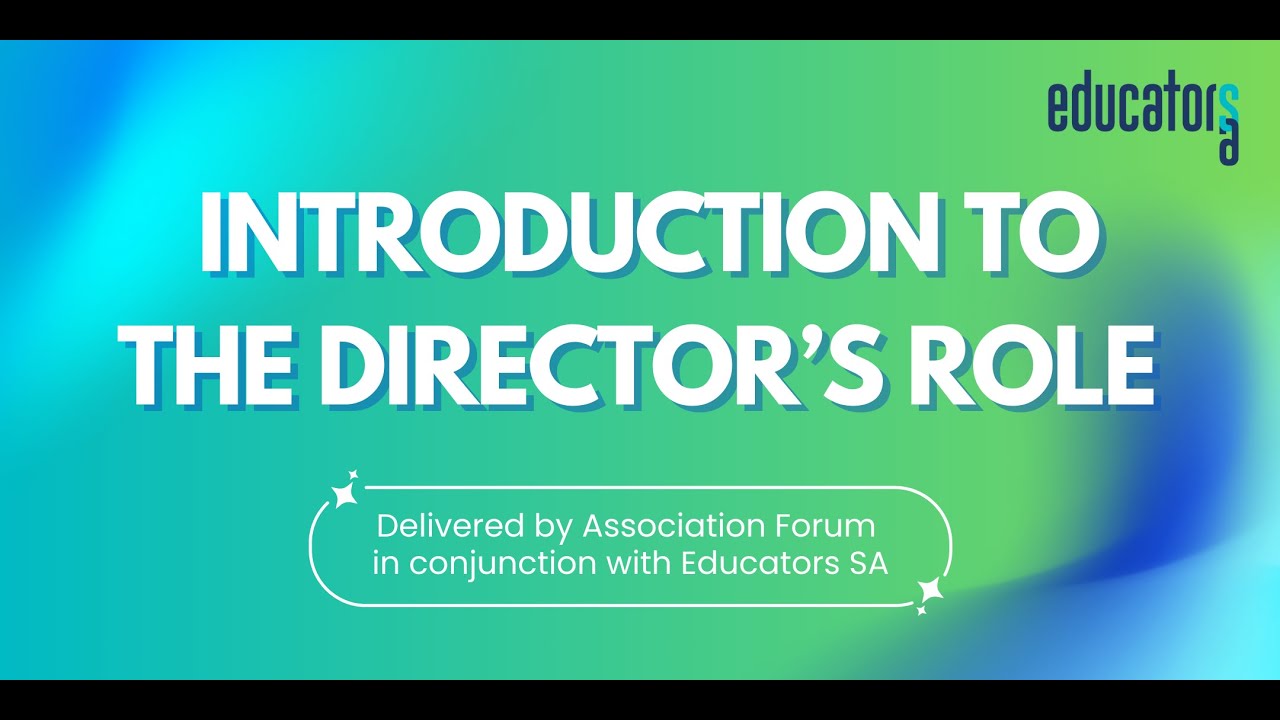 Introduction to the Director's Role
