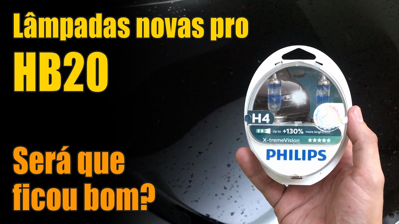 Melhorando o farol do HB20S | Philips Extreme Vision | Lâmpadas novas!!