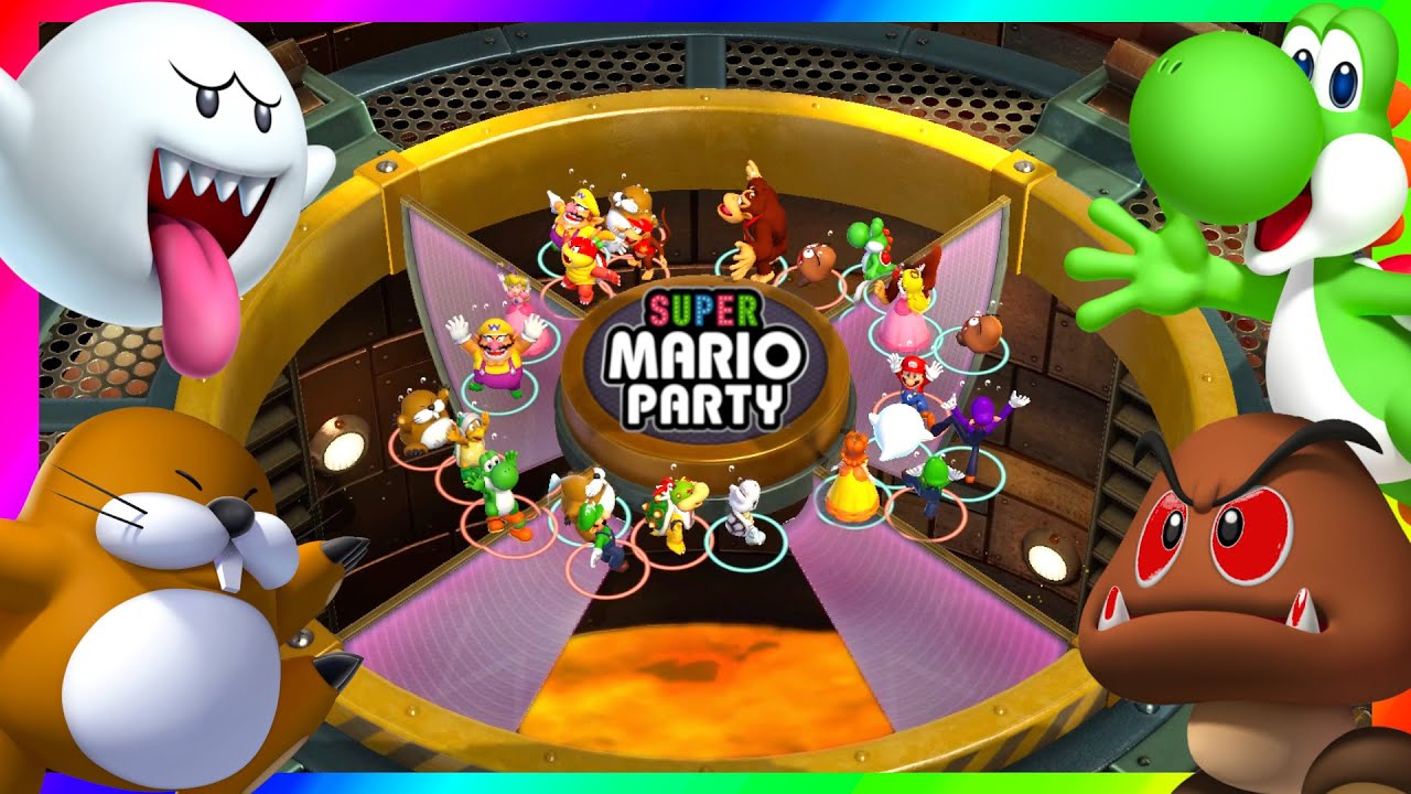Super Mario Party Minigames Monty Mole vs Goomba vs Yoshi vs Boo