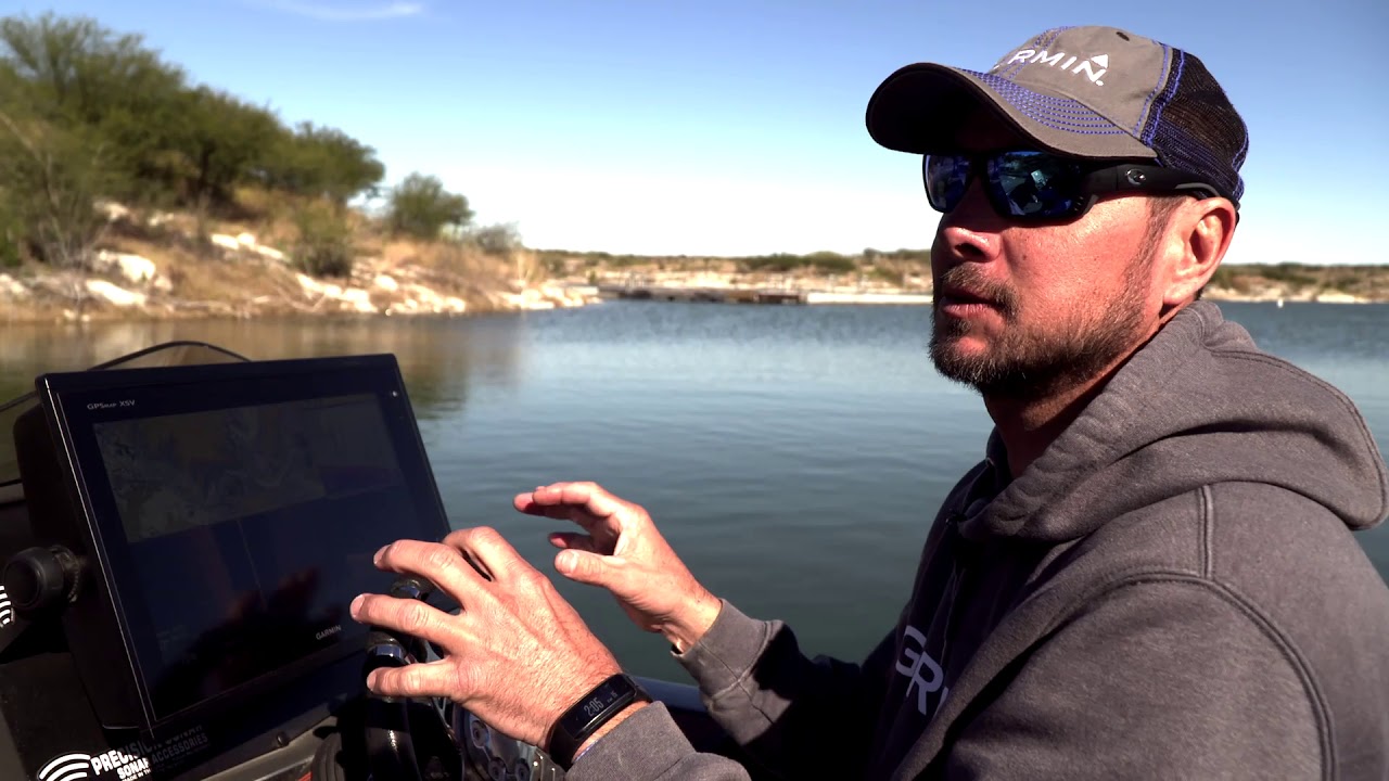 Jason Christie on Lake Amistad talking about Garmin Live Scope