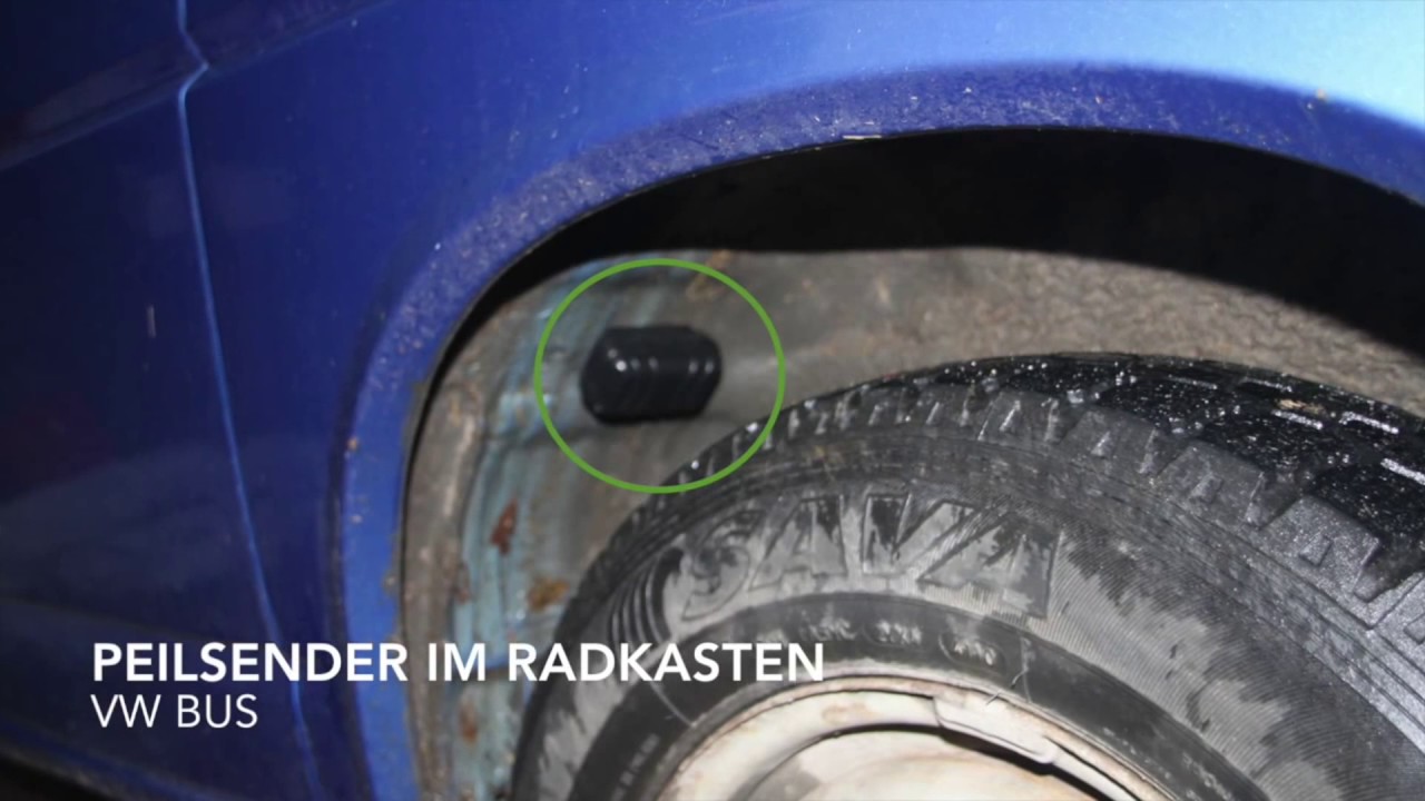 Peilsender zur Fahrzeugortung - Platzierung eines Peilsenders