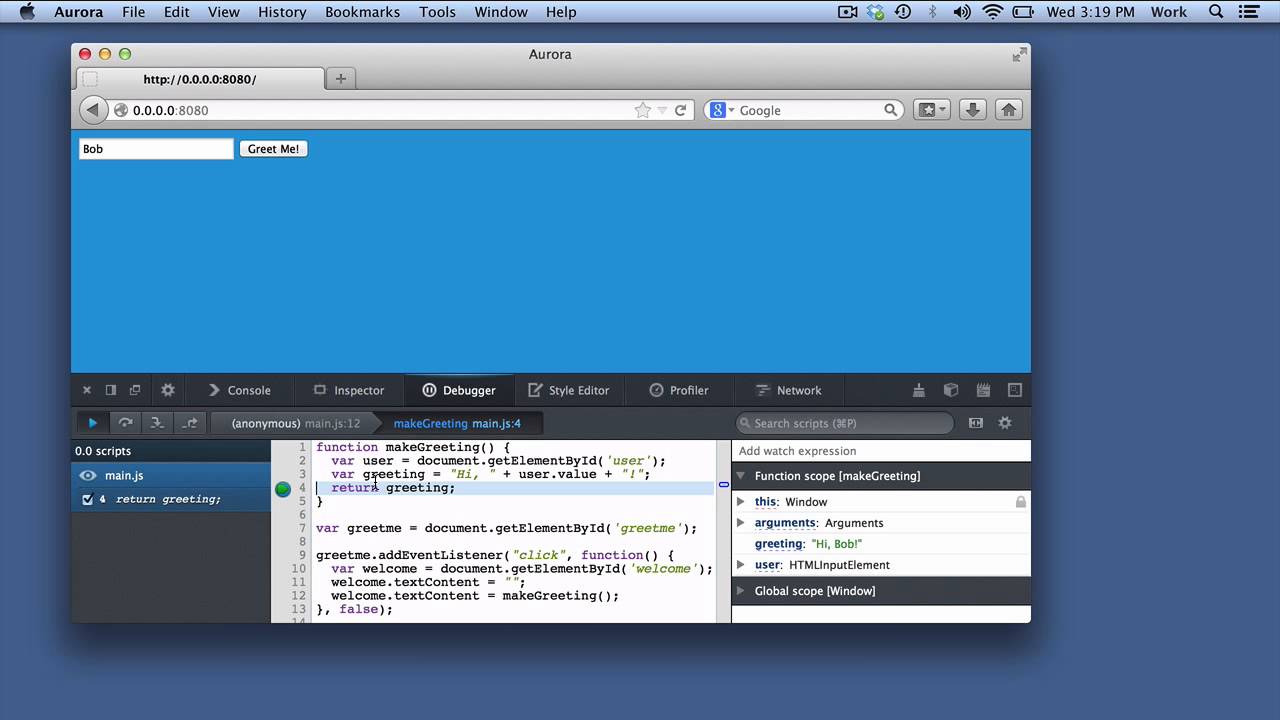 JavaScript Debugger