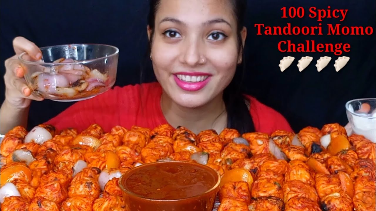 Eating spicy 🔥100 Tandoori Momo Challenge | Crazy Food Challenge | Eating Challenge | Food Challenge