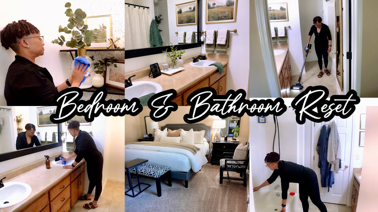 MIDWEEK RESET | CLEAN WITH ME | BEDROOM & BATHROOM | CLEANING MOTIVATION 