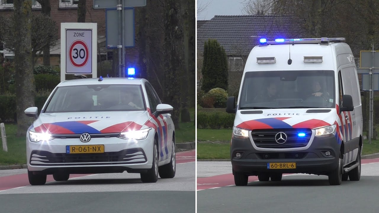 Politie & Ambulance met spoed naar en van ernstig verkeers ongeluk in Uithuizen!