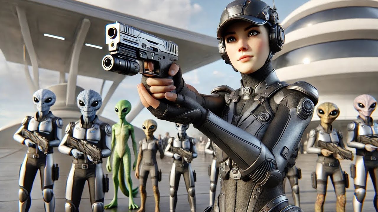 Les cadets aliens rient du « pistolet jouet humain… jusqu’à l’épreuve de tir qui brise leur fierté.