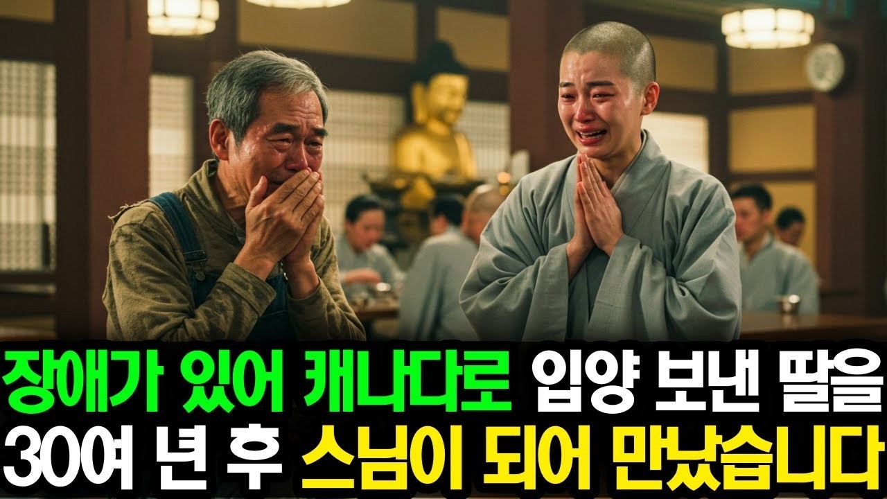 장애가 있어 캐나다로 입양 보냈던 딸을 30여 년 후 스님이 되어 만났습니다