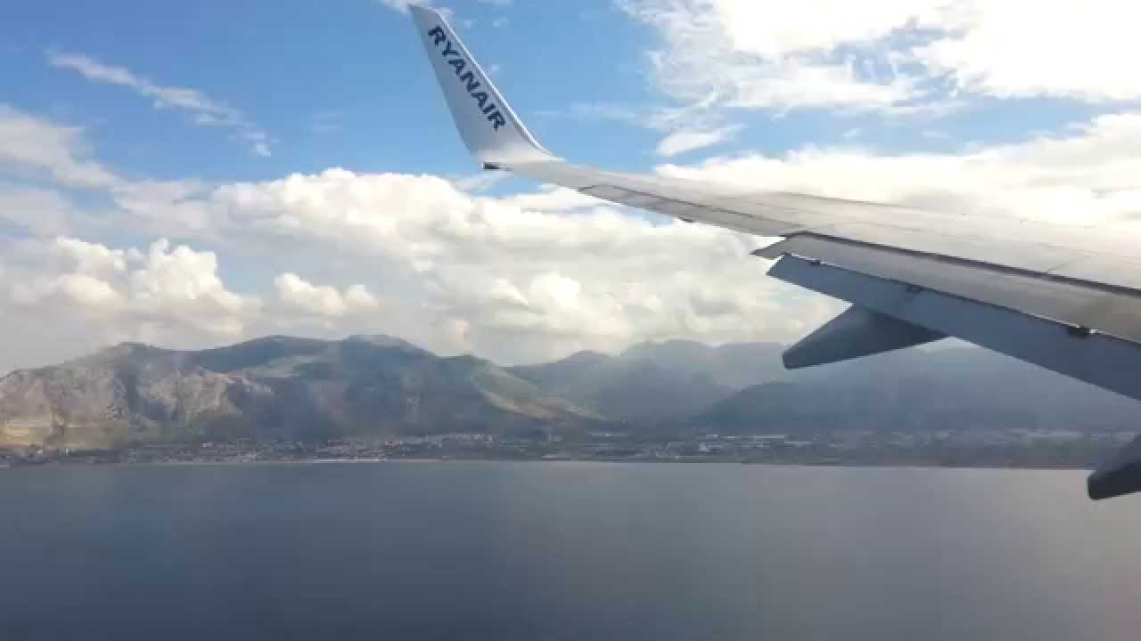[HD] RYANAIR - Boeing 737-800 - EI-DPR - LANDING IN PALERMO PUNTA RAISI - LICJ PMO