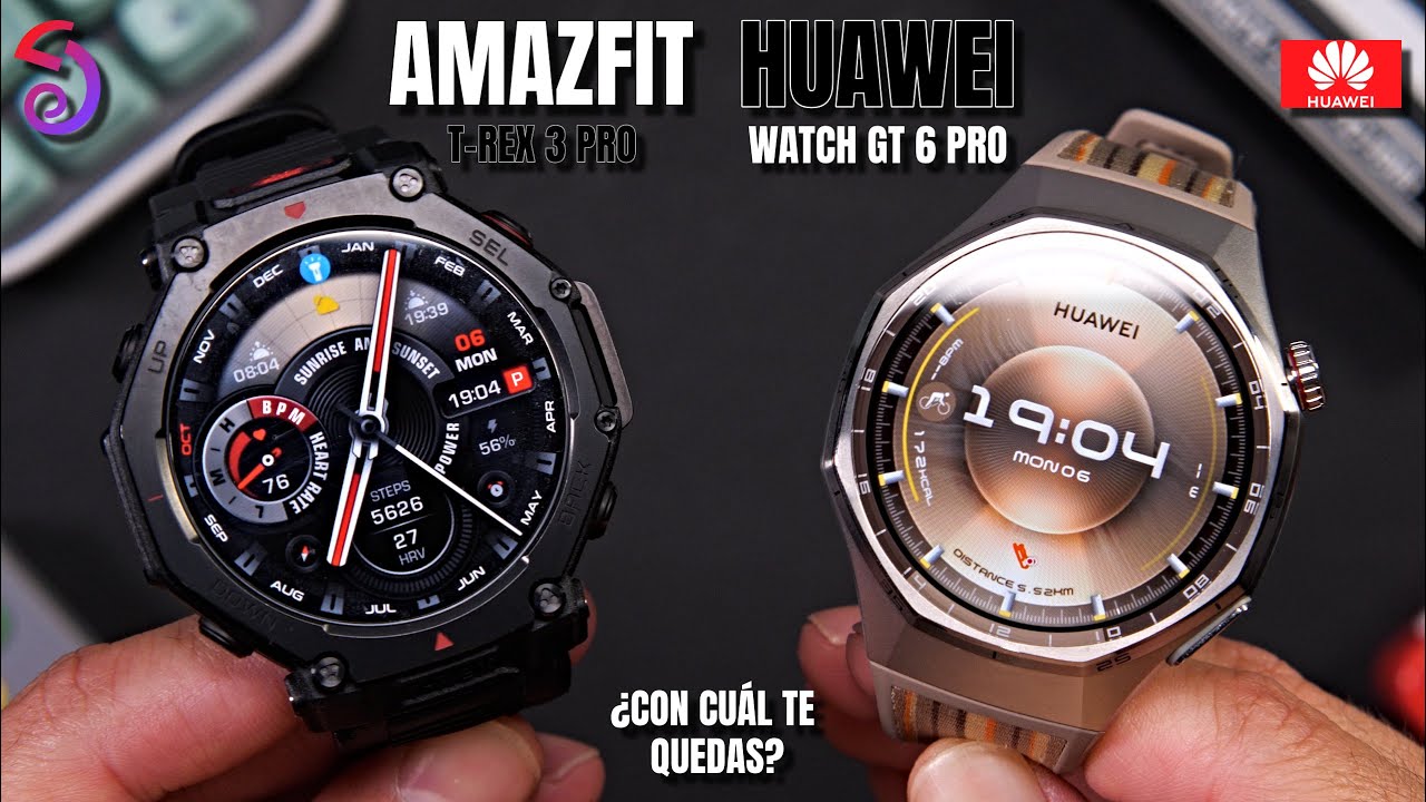 Amazfit T-REX 3 Pro vs Huawei Watch GT 6 Pro ⌚ ¿Con cuál te quedas? | COMPARATIVA