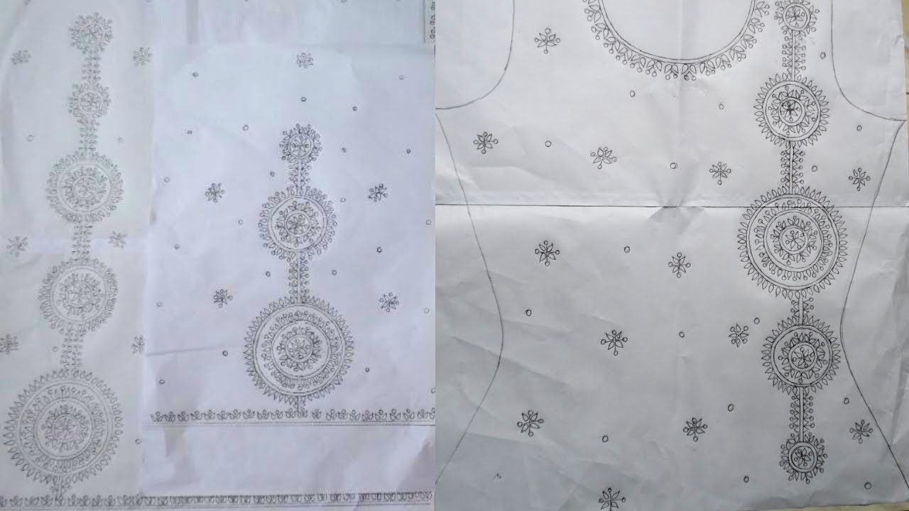 One Side Hand Embroidery Design/নতুন ধরনের ফুলকারি ডিজাইন