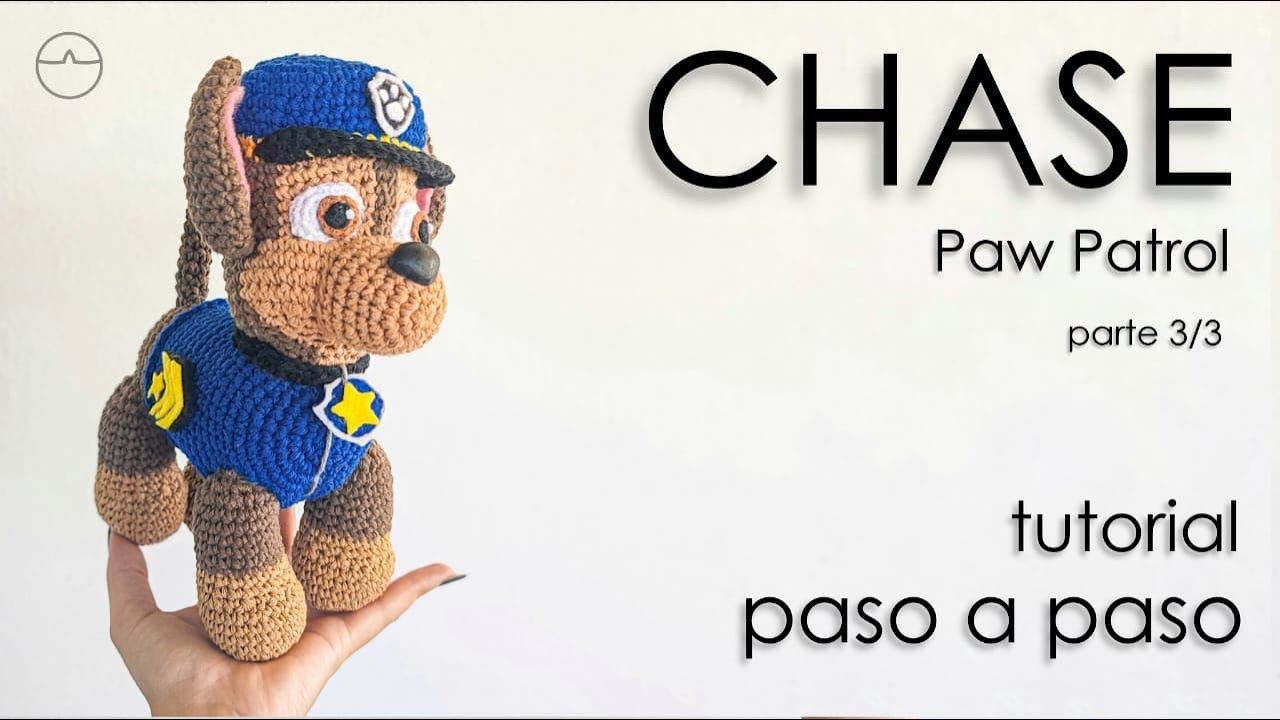 CHASE (paw patrol/patrulla canina)//amigurumi a Crochet - PASO A PASO desde 0 (tutorial) PARTE 3/3
