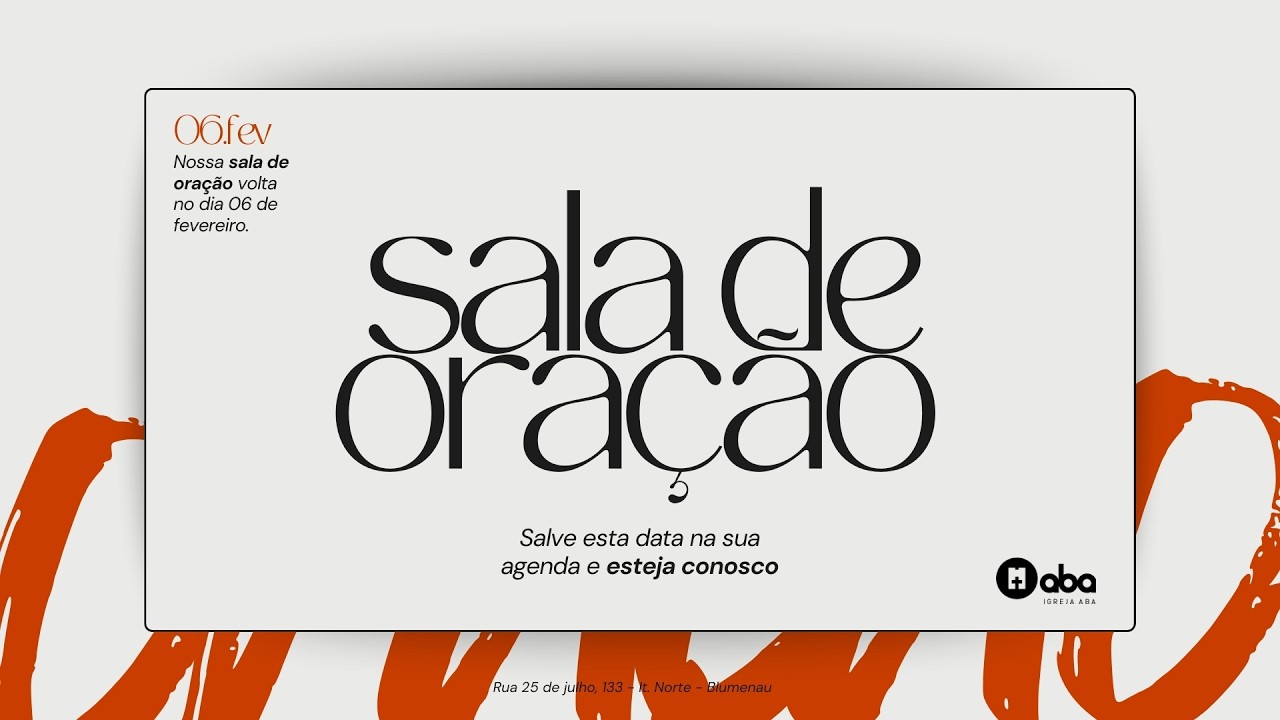 Sala de Oração |06.03.2026 - 12h