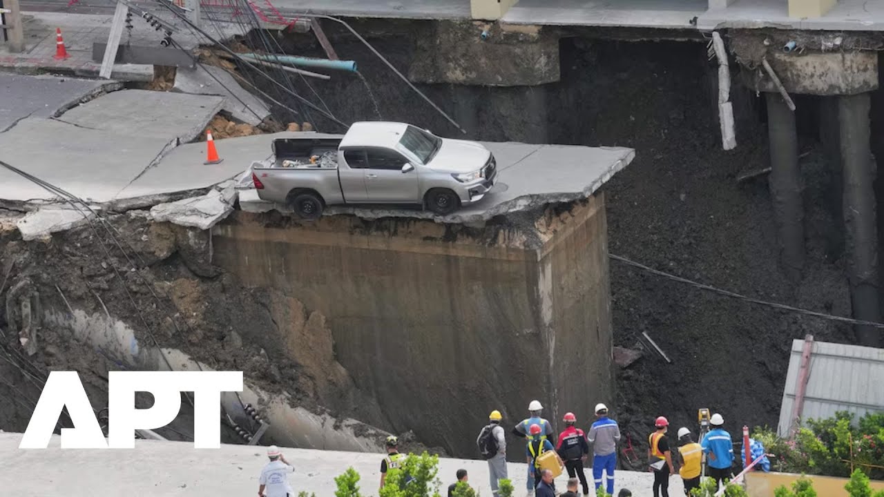 Massive Sinkhole Swallows Bangkok Street | 50m Drop Stuns Residents | APT