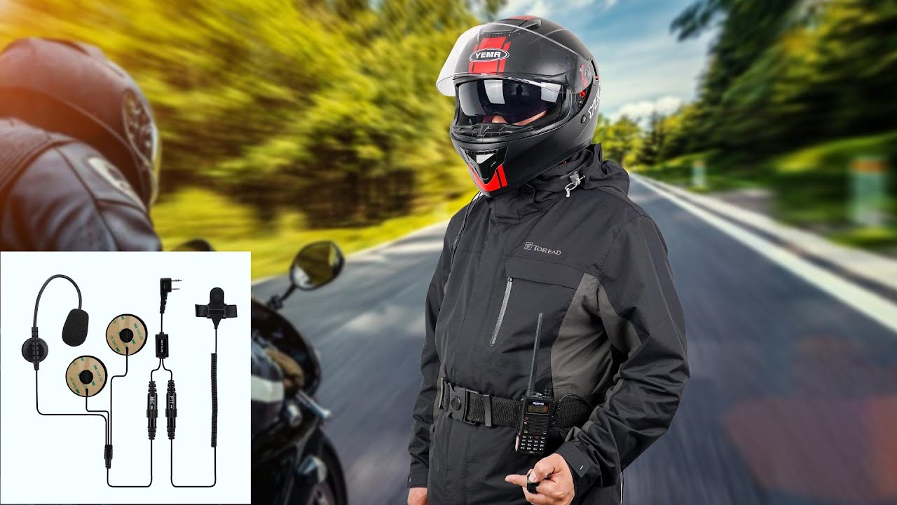 RETEVIS Finger PTT Motorcycle Helmet Microphone