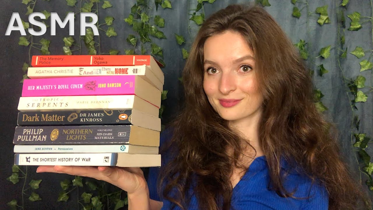 ASMR Books I'm Currently Reading 📚 Book Tapping, Page Turning, Soft Spoken & More Book Triggers