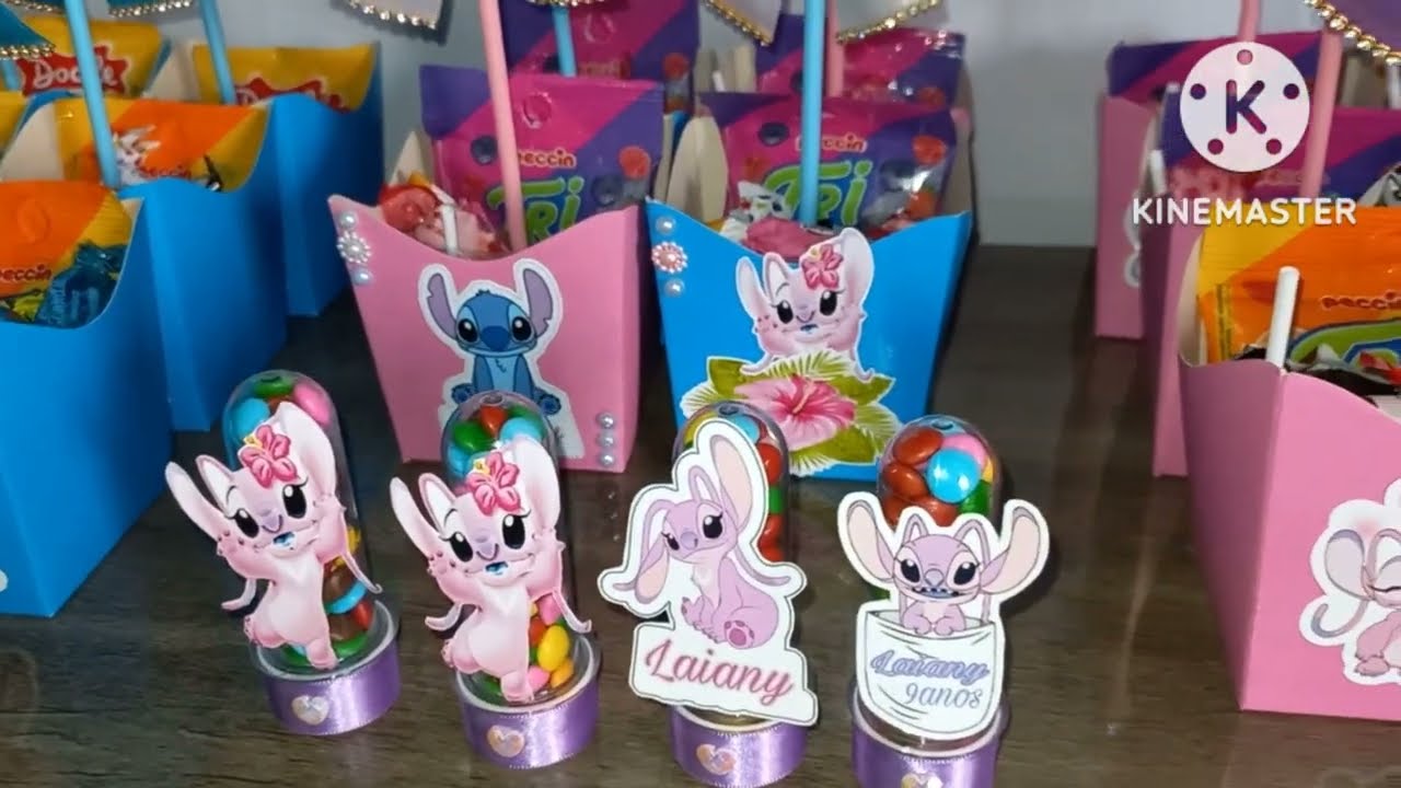 Mostrei oque fizemos na sexta-feira um dia antes da festa da Laiany de 9 anos no tema do stitch