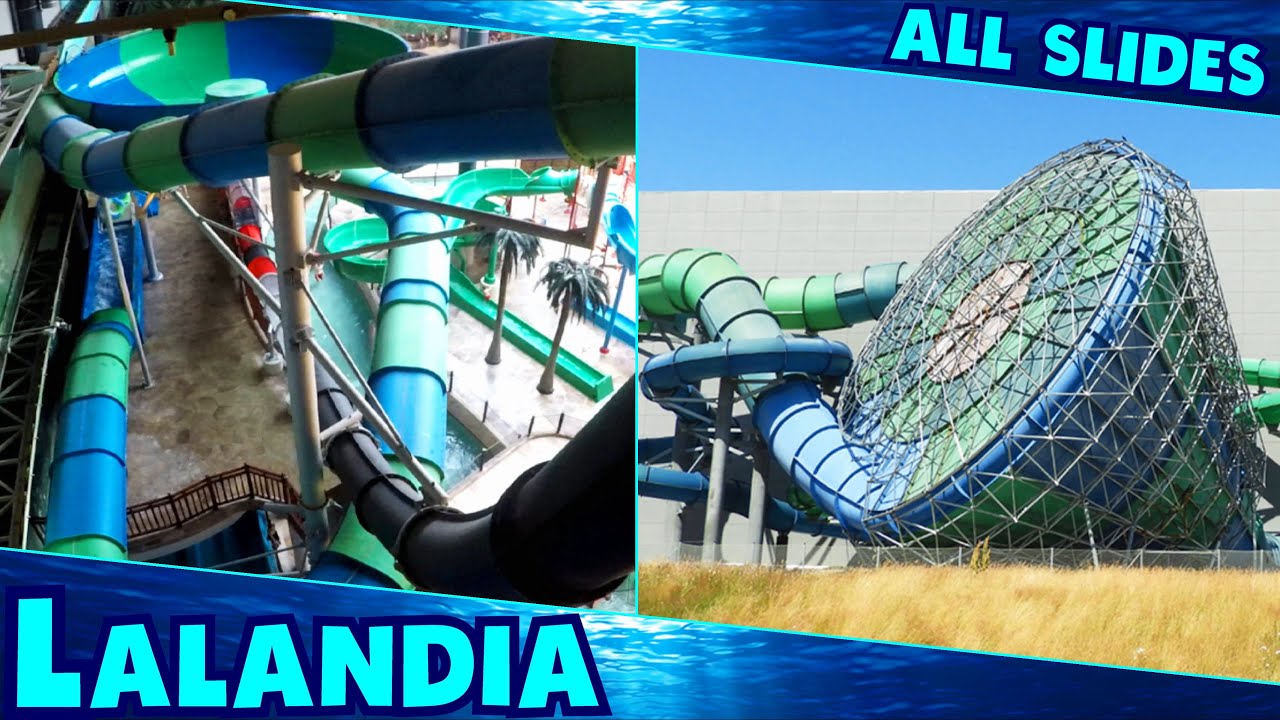 HUGE INDOOR WATER PARK next to LEGOLAND!! All Slides POV/Overview at Lalandia Billund, Denmark