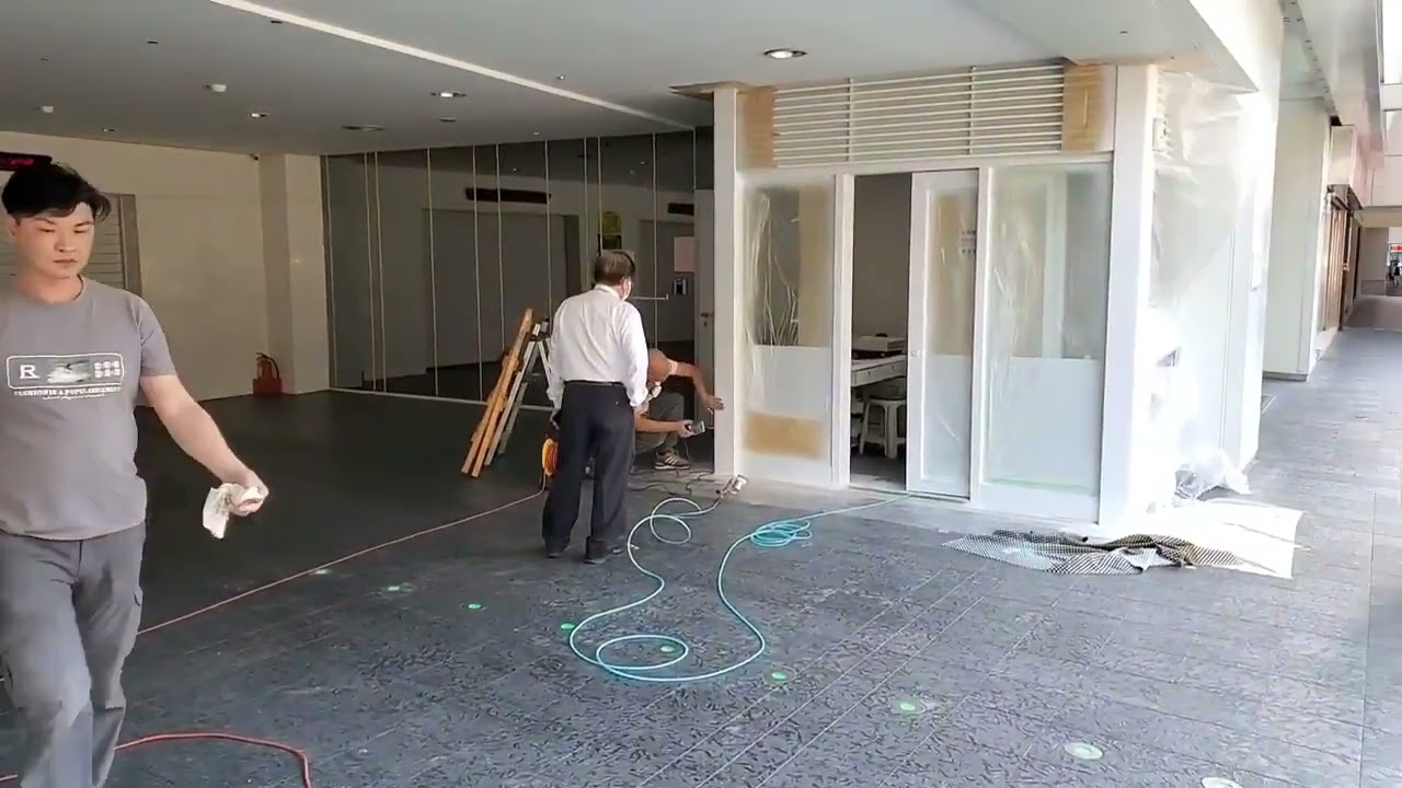 🟡威力淨✨️~車庫電梯大樓警衛室亭烤漆修補美容翻新公司【🔥社區大樓案例💦大樓警衛室烤漆斑駁＆地下車庫電梯門框修補】維修✅️創業上課加盟☎️0800-056-999💥