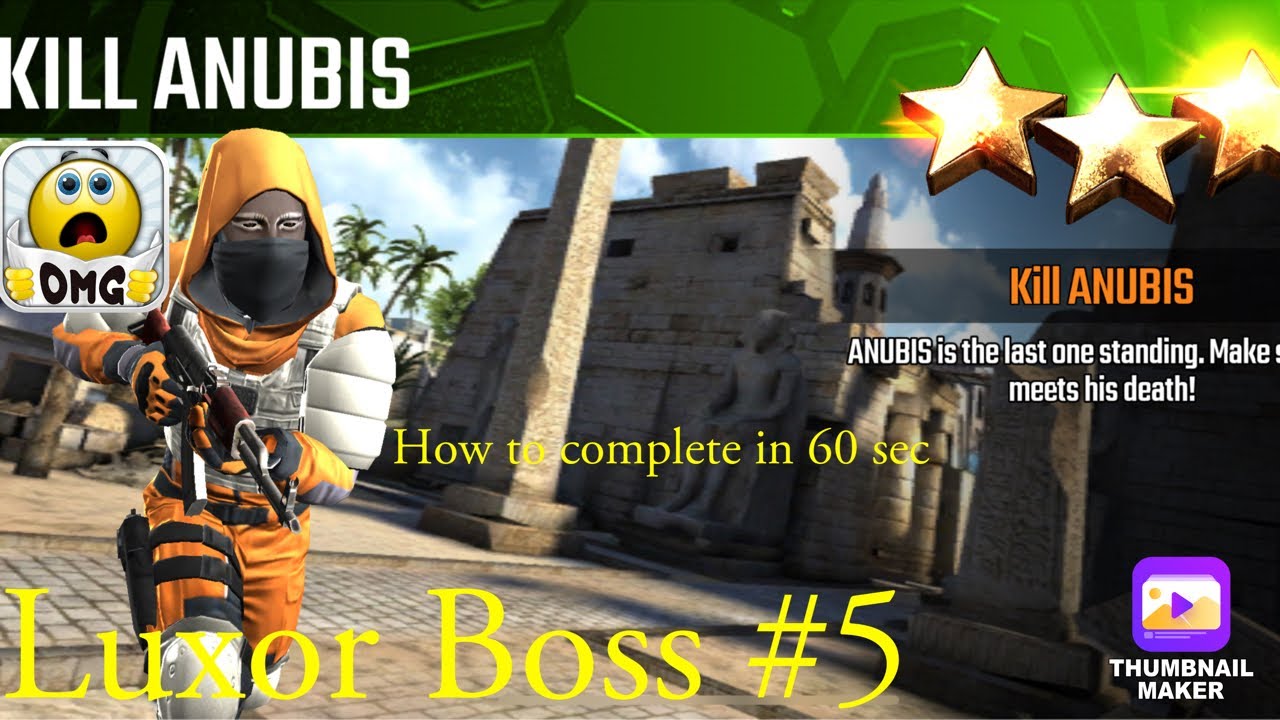 Kill Anubis, Sniper Strike Special Ops - Luxor ( boss/zone 12)