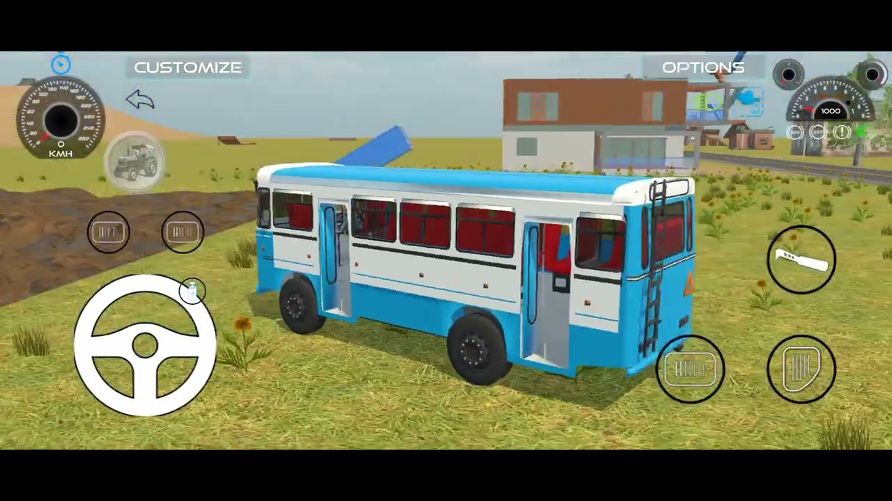 Bus drive and Mahindra SUV 700 and Swaraj 855 FE stunt