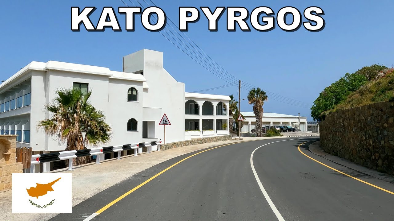 DRIVING through KATO PYRGOS VILLAGE in CYPRUS * 4K (60fps)