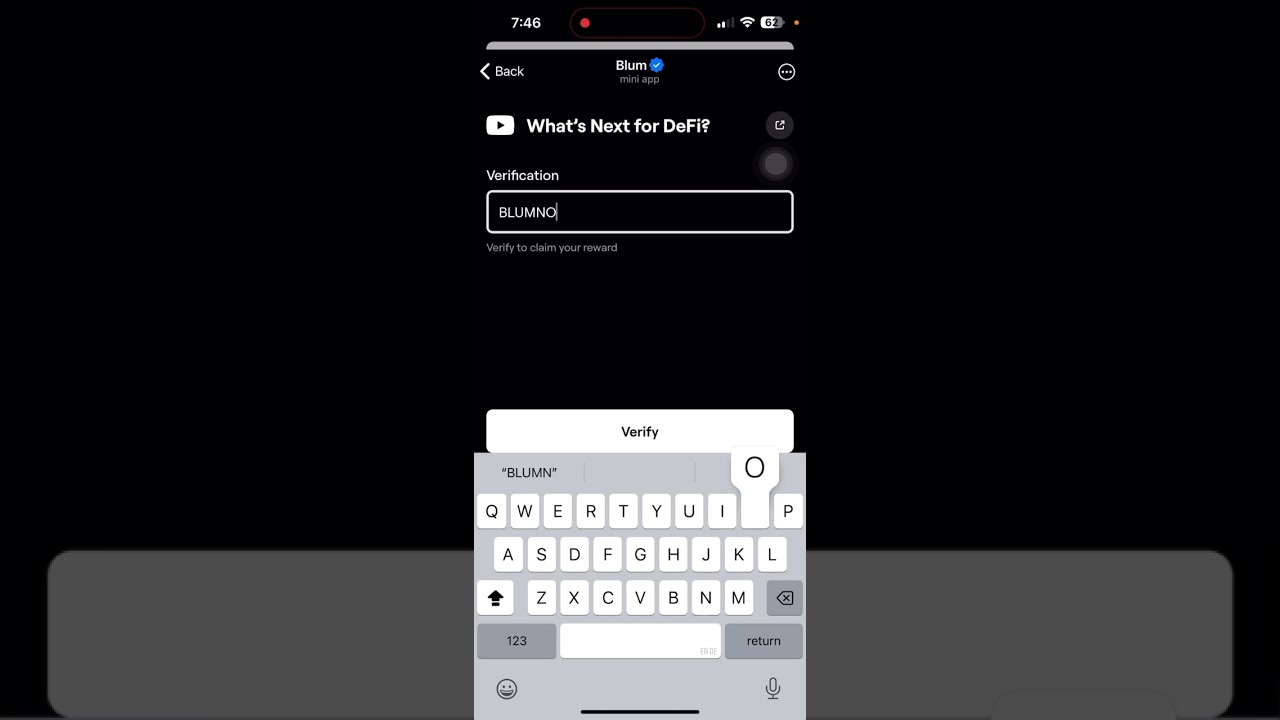 What&rsquo;s Next For DeFi? Blum Video Code | What Is Next For Defi? Blum Today Verification Keyword Today