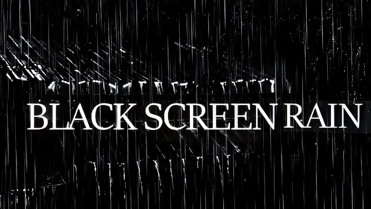 Rainy Night Helps You Fall Asleep Instantly | Heavy Rainstorm & Distant Thunder | Black Screen Rain