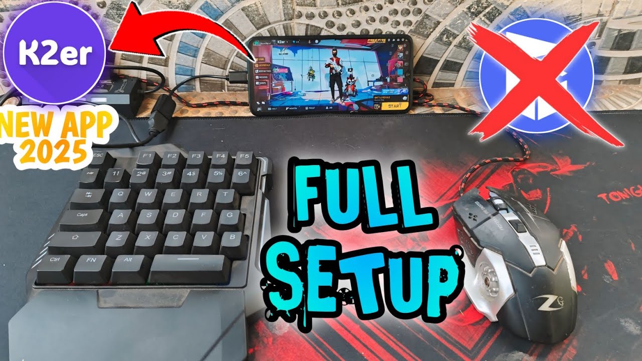 How to play free fire with keyboard mouse in mobile/ FULL SETUP #freefire