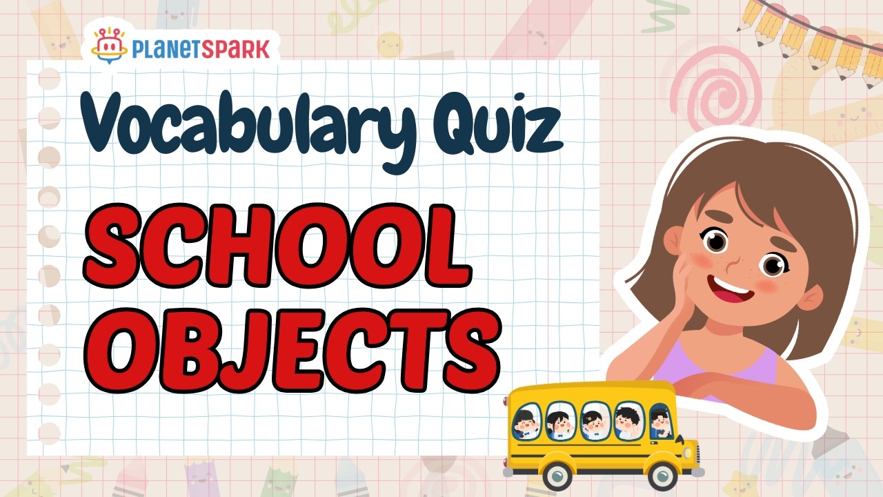 School Objects Vocabulary Quiz | Guess the Classroom Object | English Vocabulary for Kids